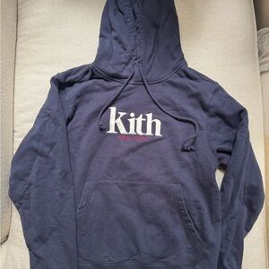 Kith Dark Blue Hoodie with Logo
